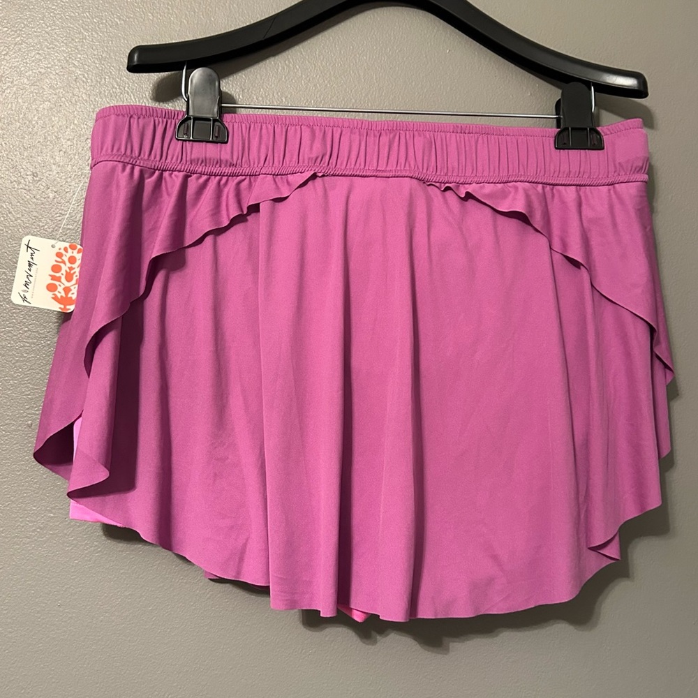 Free People Movement Sz XL On Point Heliotrope Purple Skort Skirt! NWOT - Picture 11 of 11